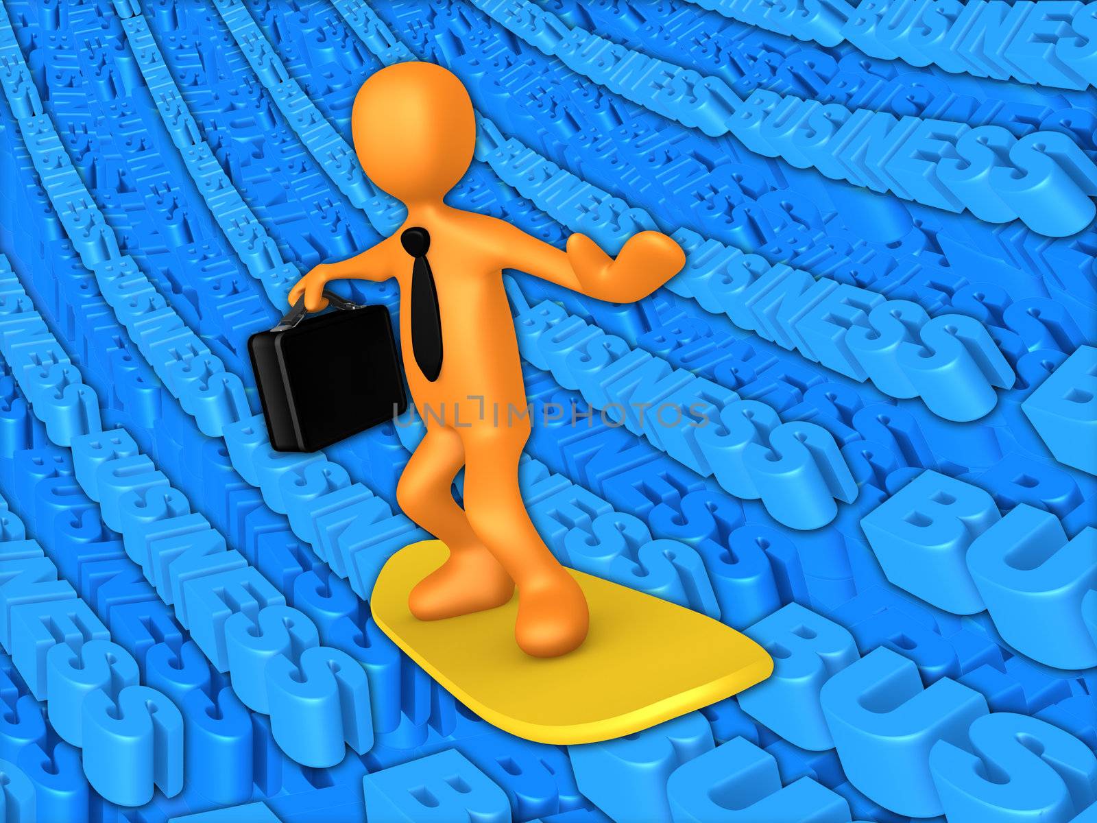 Computer Generated Image - Business Surfing .