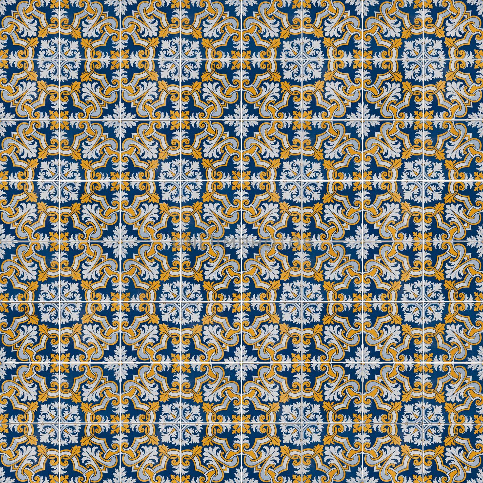 Seamless tile pattern of ancient ceramic tiles.