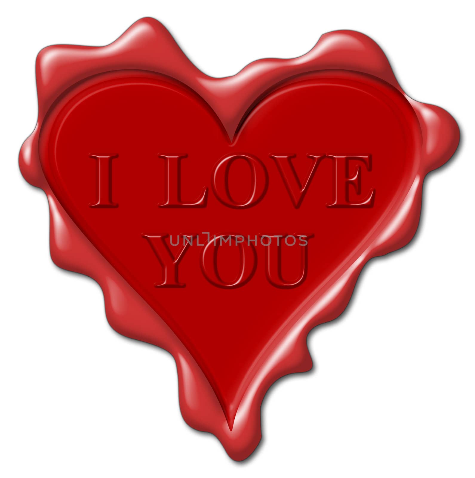 I love you - red wax seal