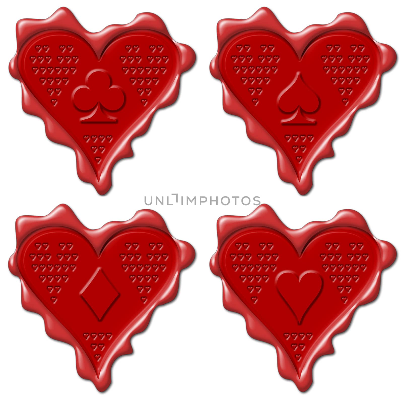 Heart - red wax seal collection by mozzyb