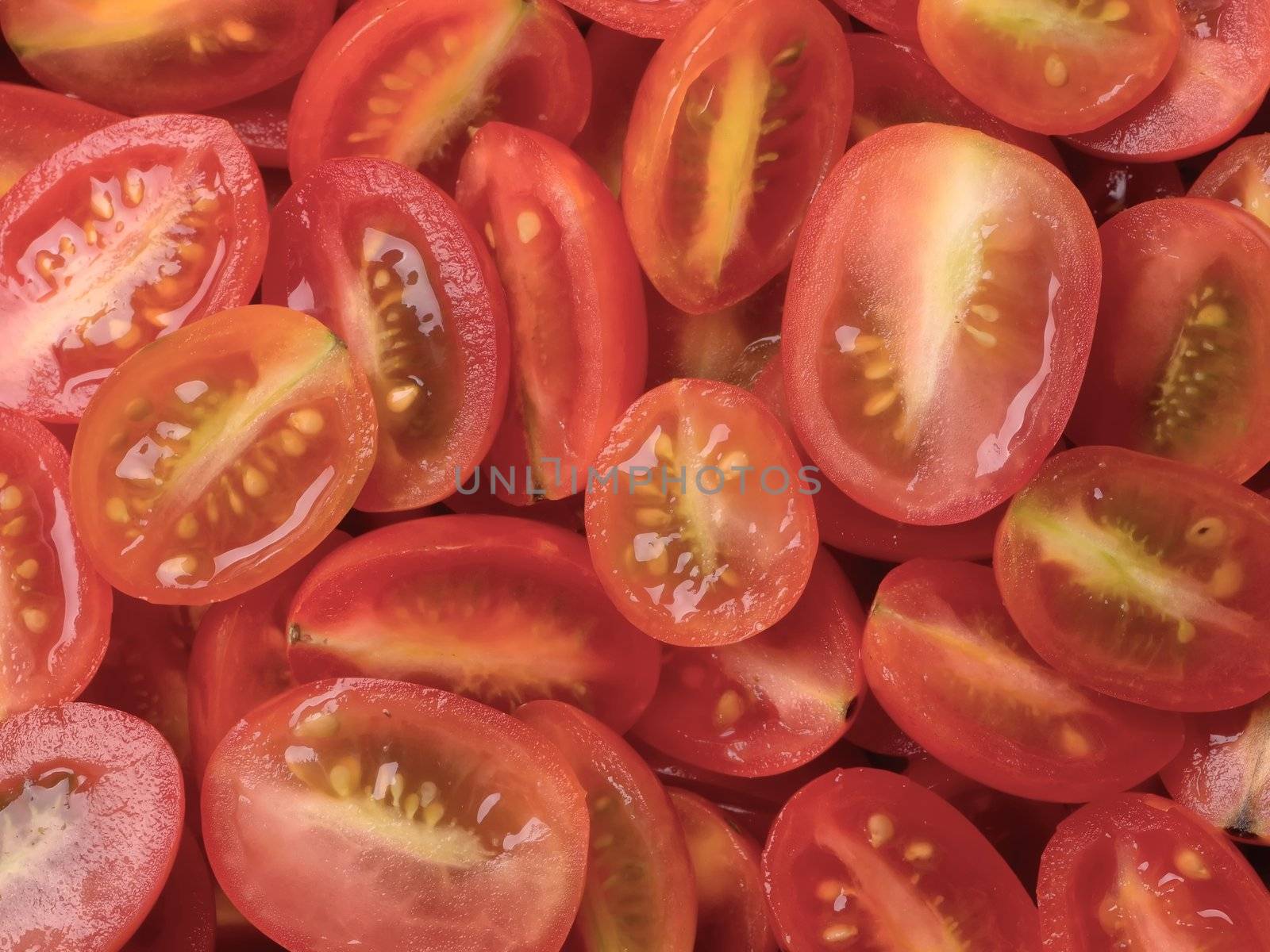 sliced cherry tomatoes by zkruger