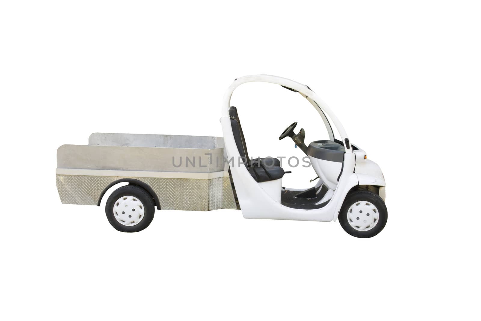 electirc cart with bench seat and aluminium utility bed