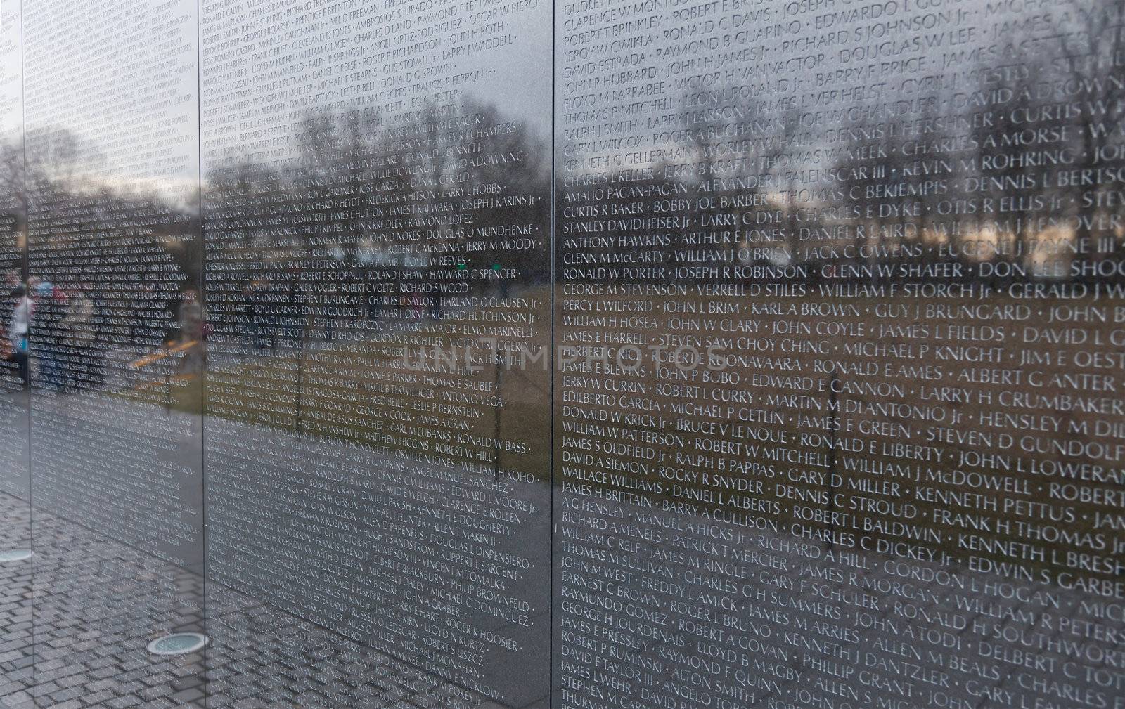 Vietnam War Memorial in Wahsington DC USA