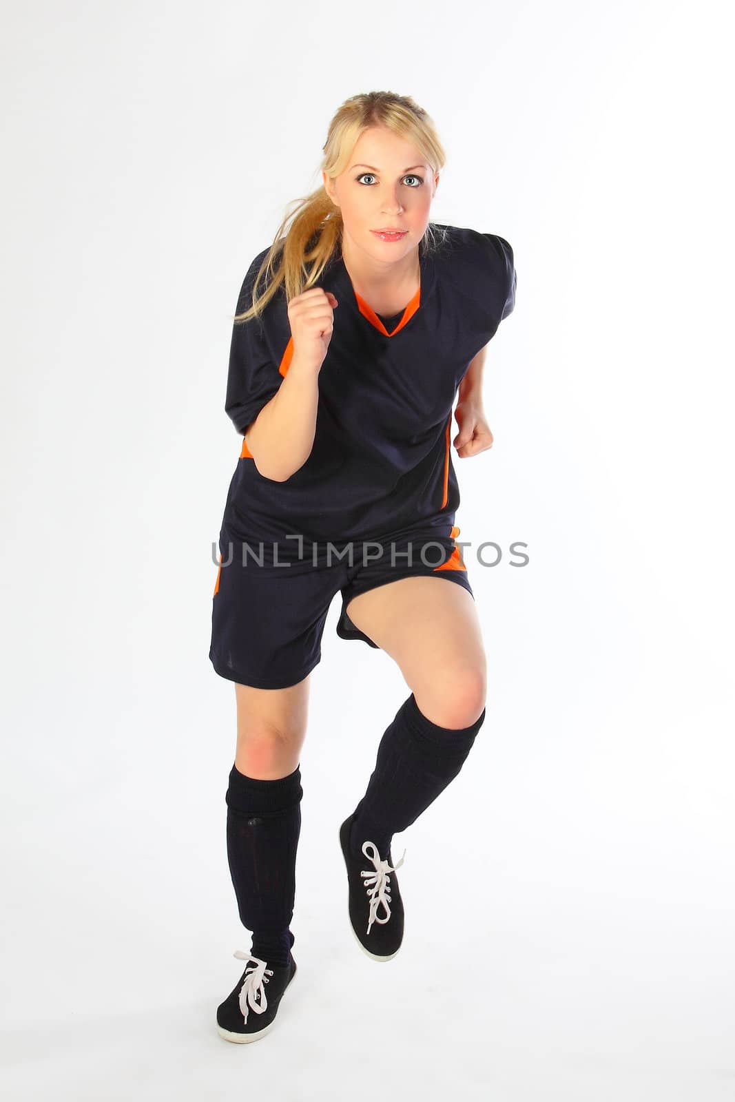 The football player to the utmost