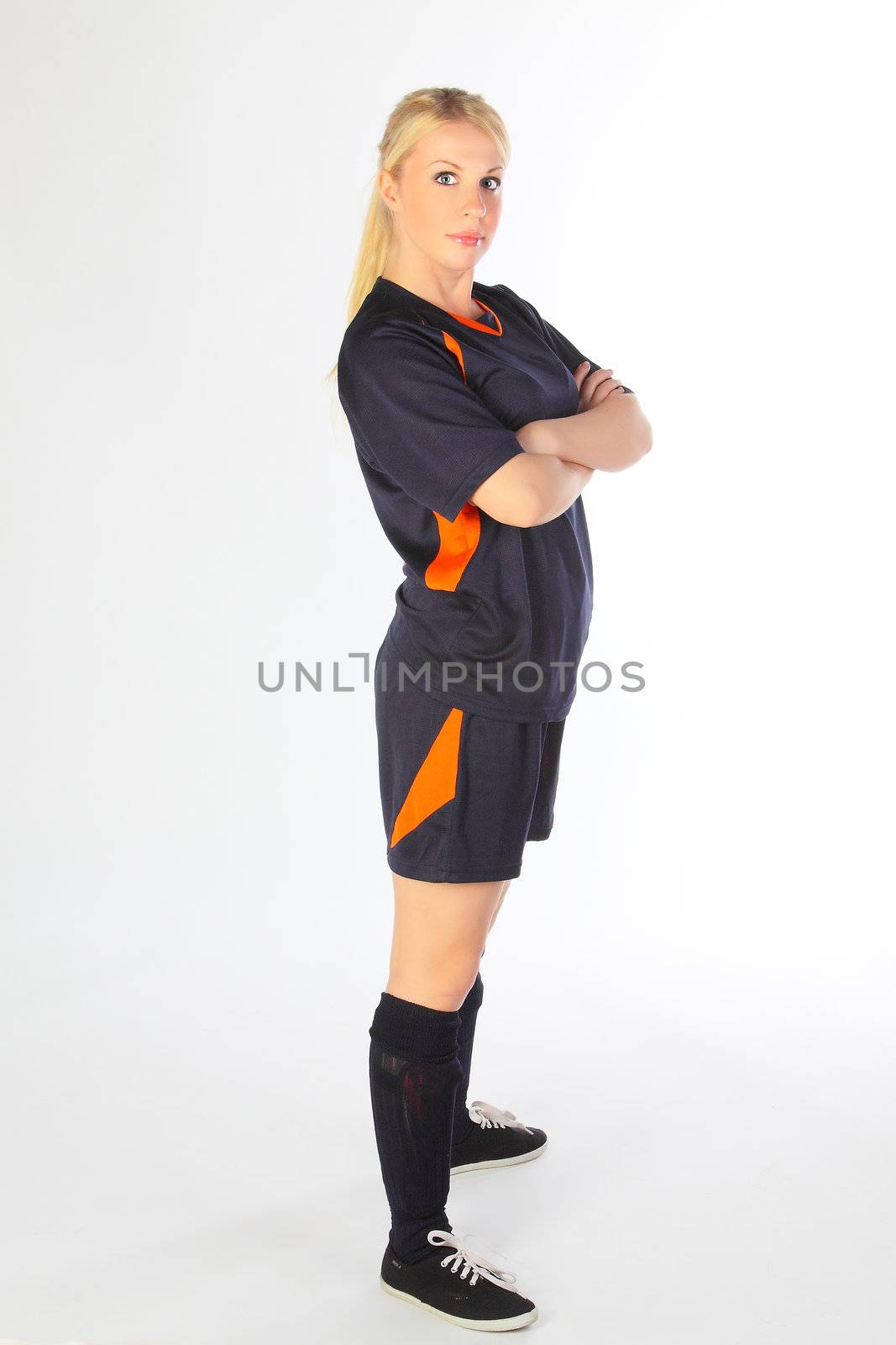 The football player to the utmost