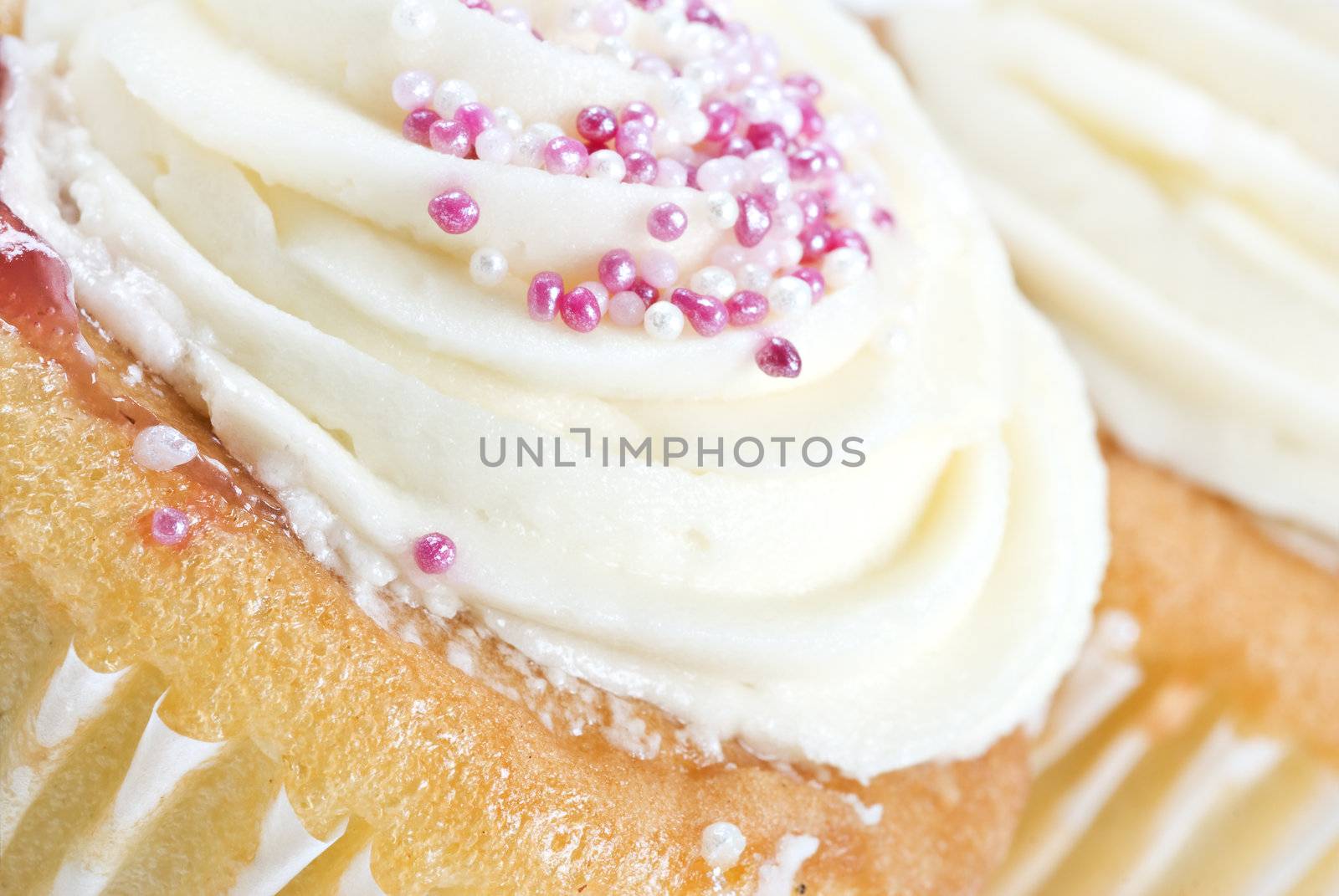Close up of cupcakes with icing