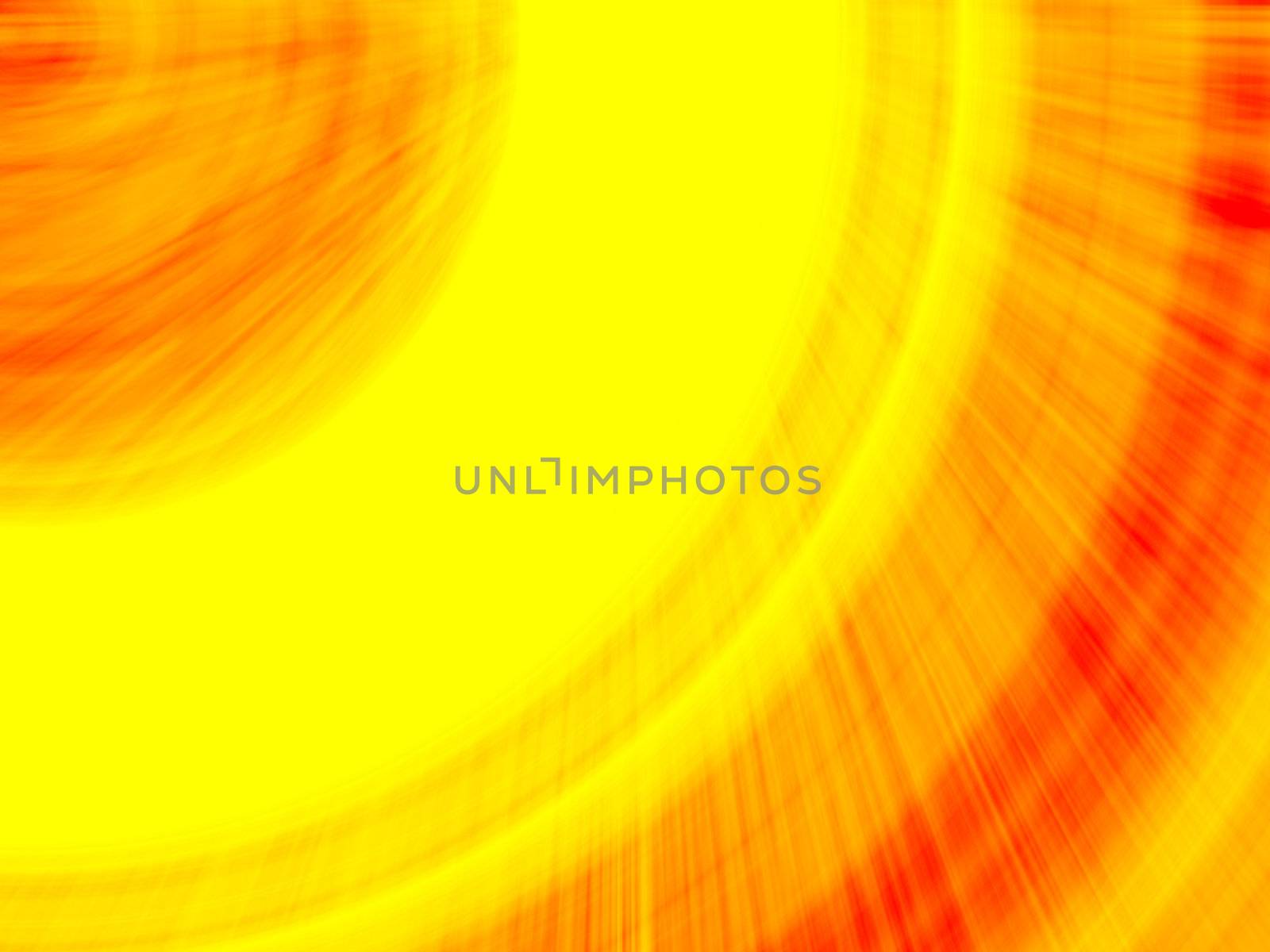 We see abstract sun with yellow and orange zones