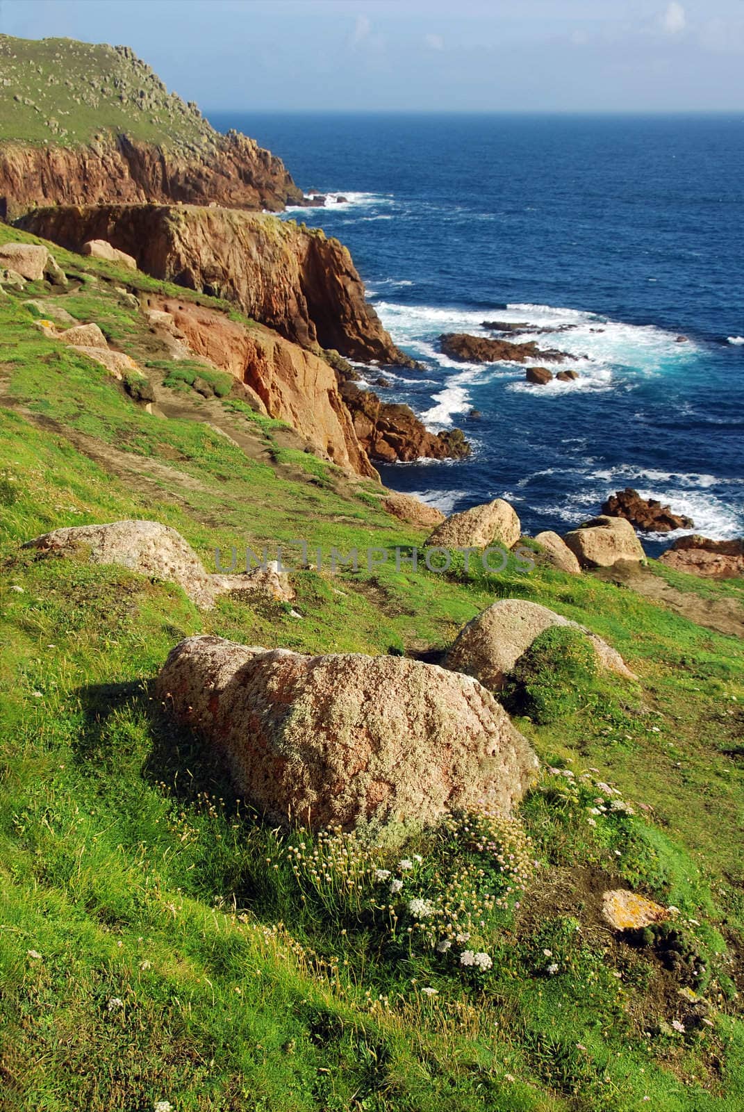 Beautiful coastal landscape in Land's End, UK