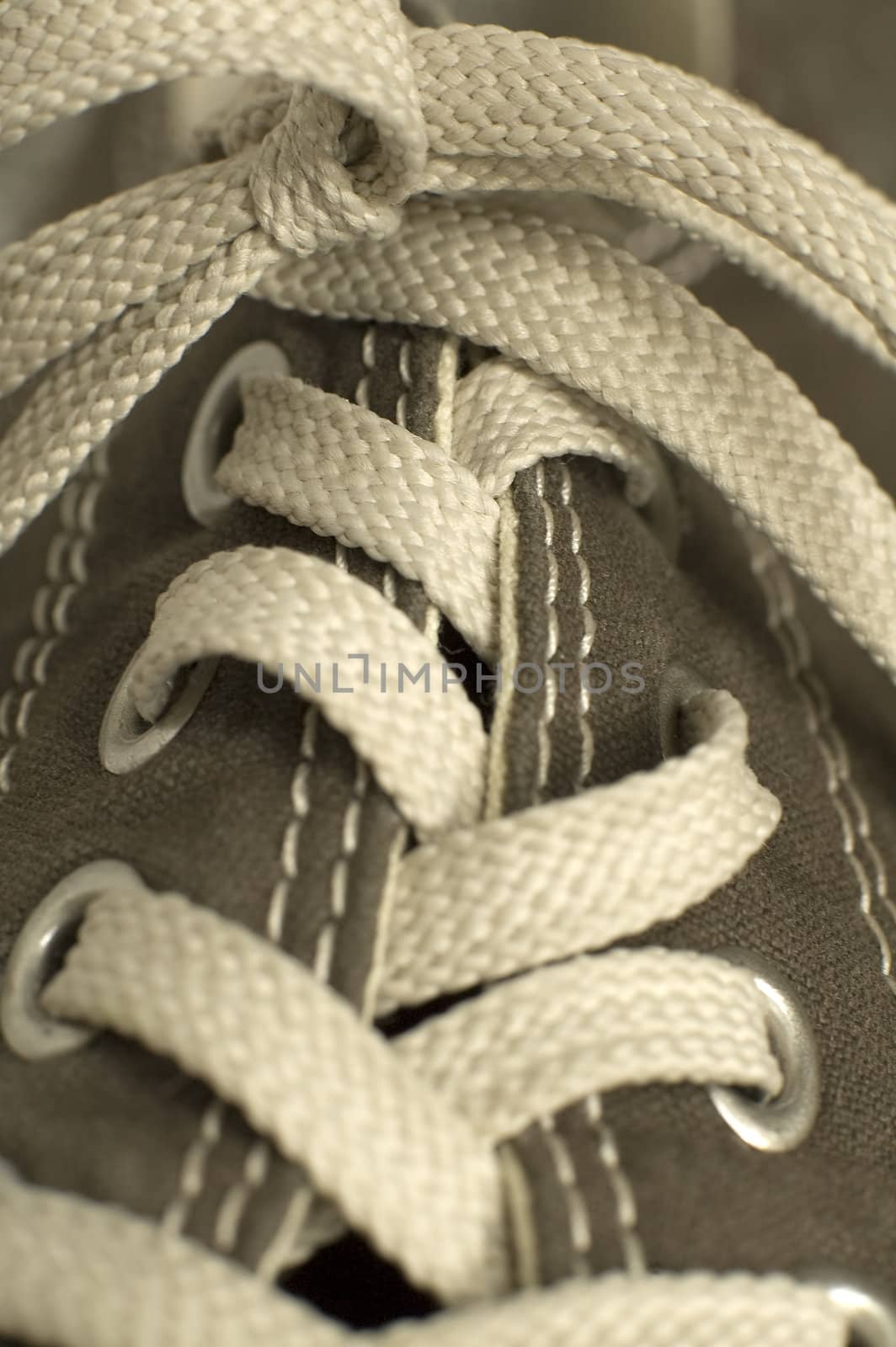 detail photo of brown new basketball shoes