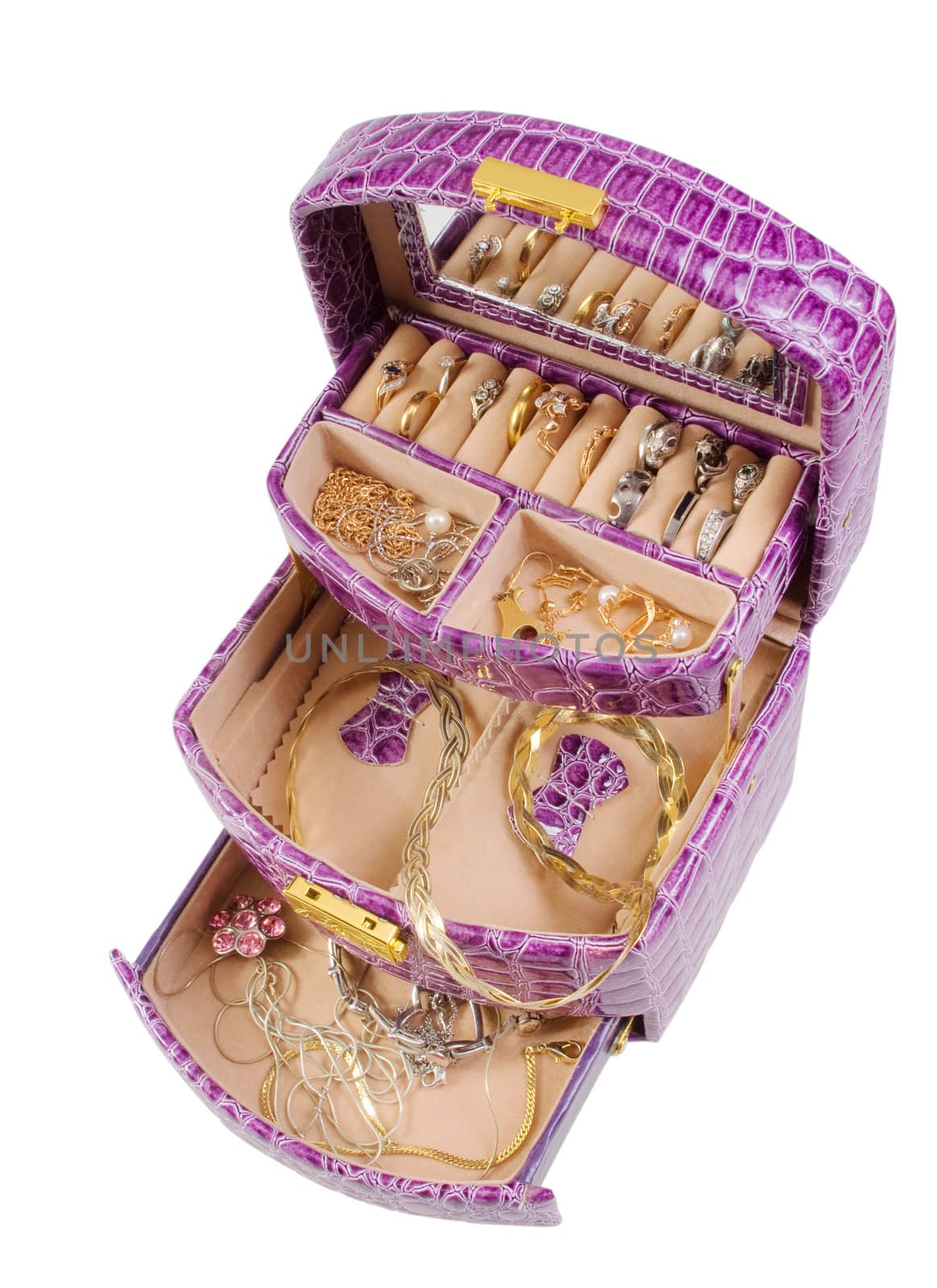 Lilac box with golden jewelry by BIG_TAU