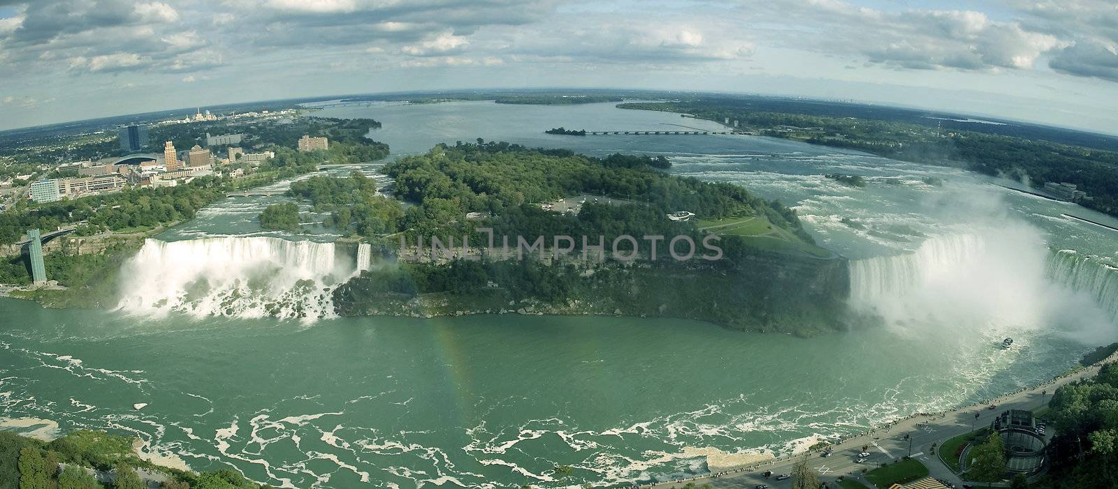 Niagara falls panorama photo taken from canadian side