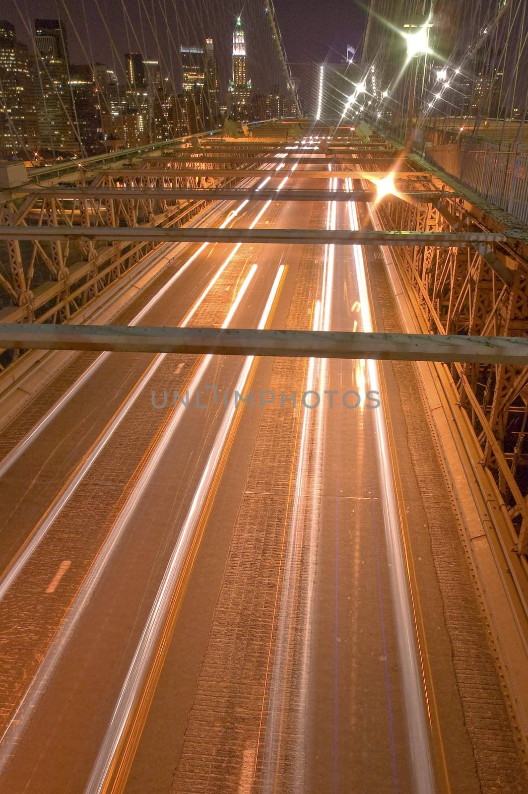 brooklyn bridge at night by rorem