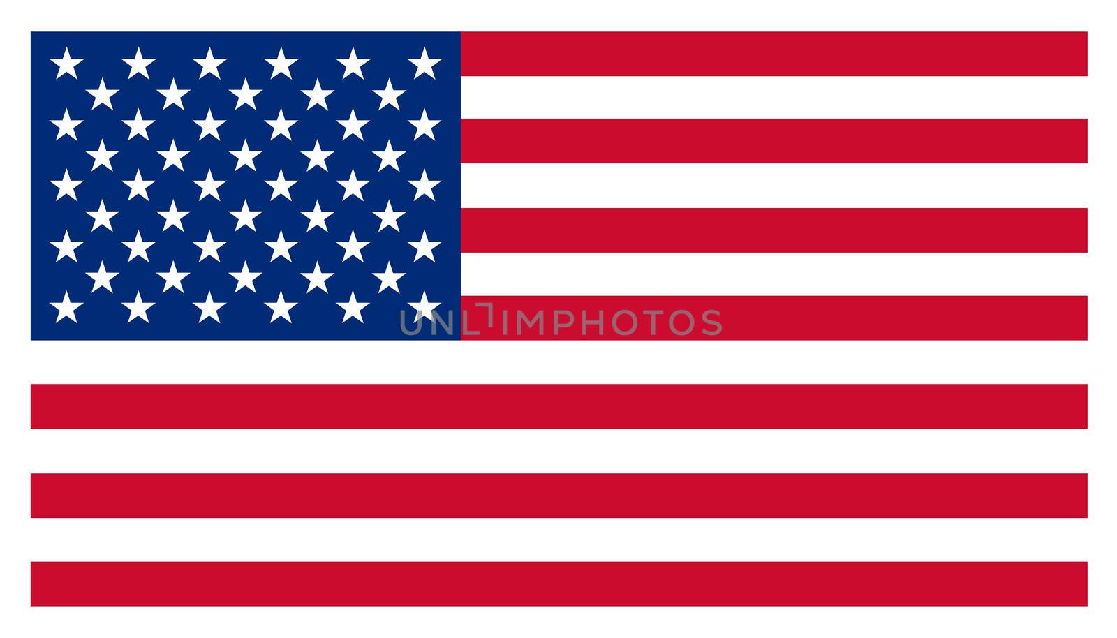 USA Stars and Stripes American Flag Isolated Illustration