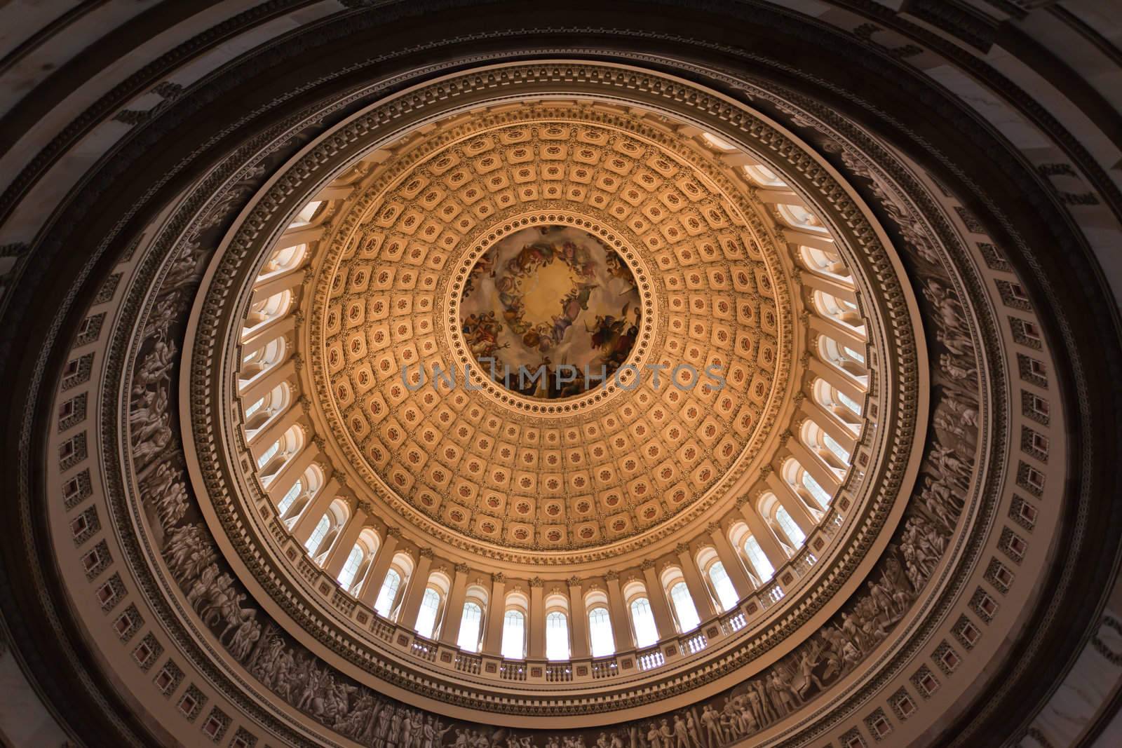 The dome inside of US Capitol by gary718