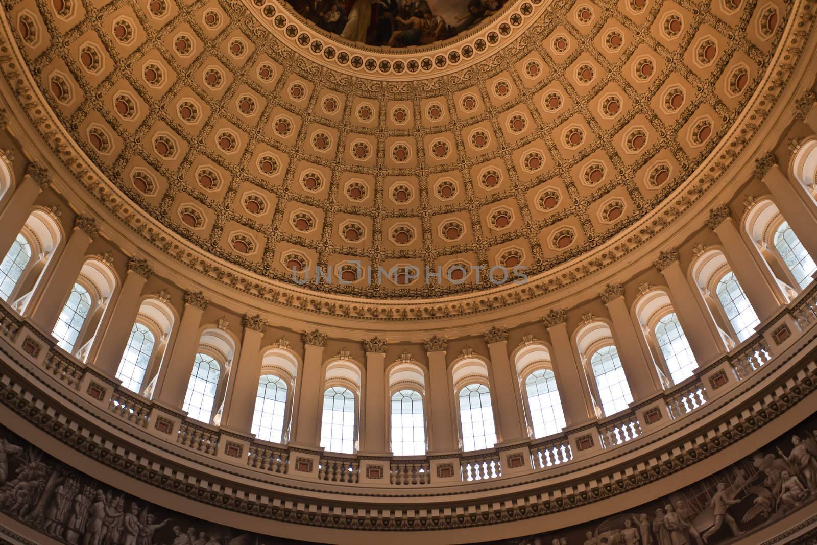 The dome inside of US Capitol by gary718