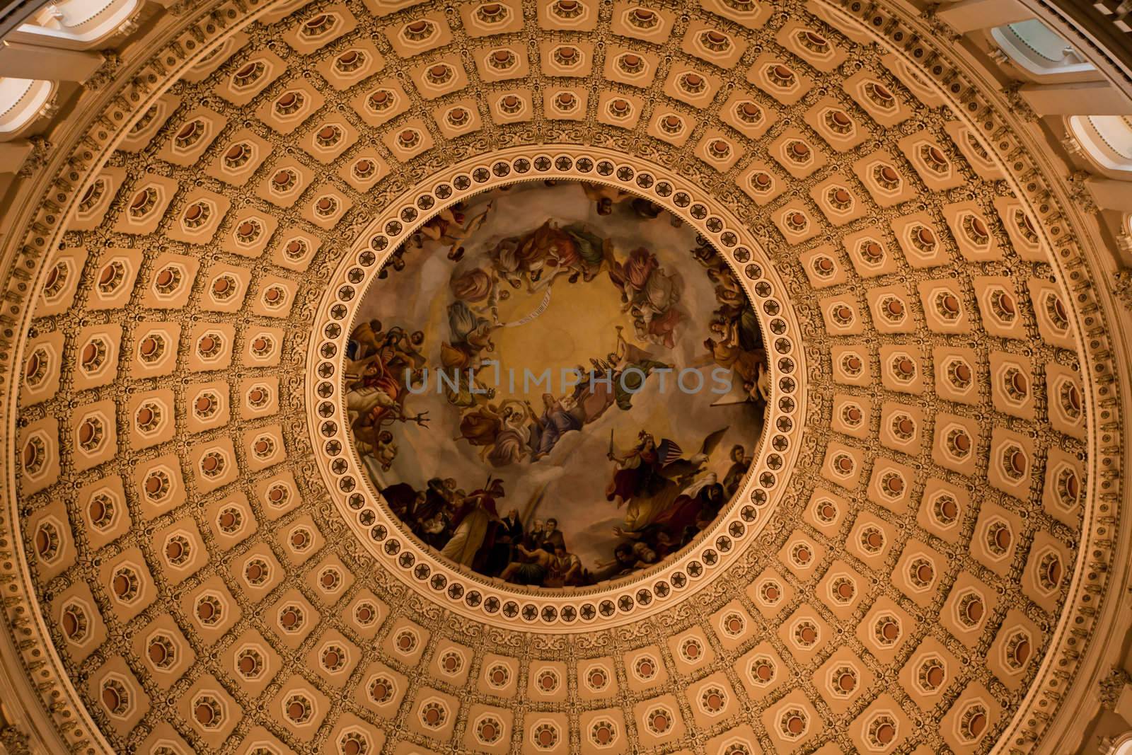 The dome inside of US Capitol by gary718