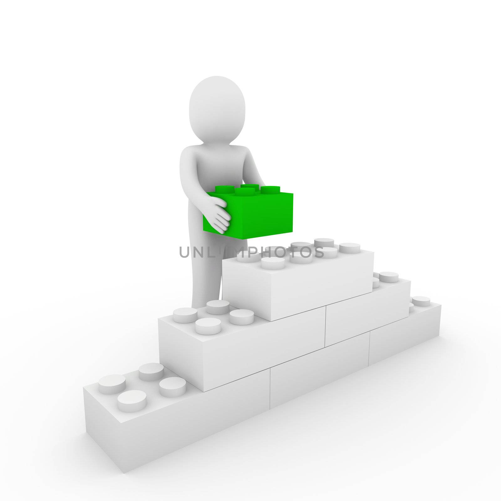 3d human green stone cube wall puzzle business