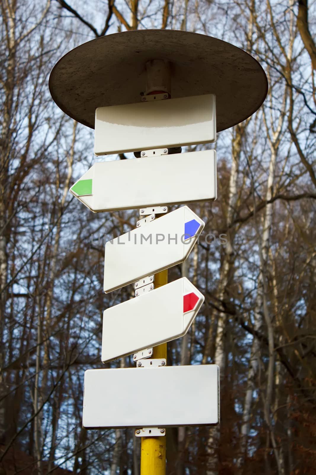 Empty sign on a trail  by artush