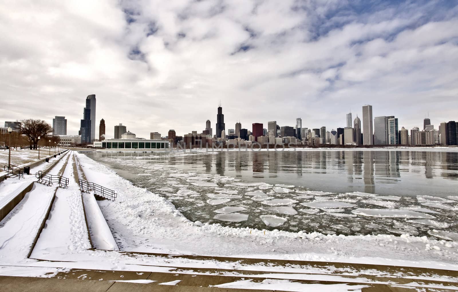 Chicago Downtown City  Lake Michigan