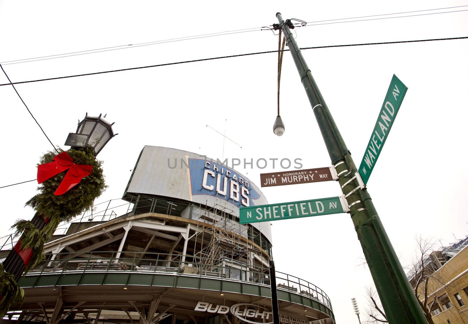 Chicago Downtown City Waveland Avenue Chicago Cubs by pictureguy