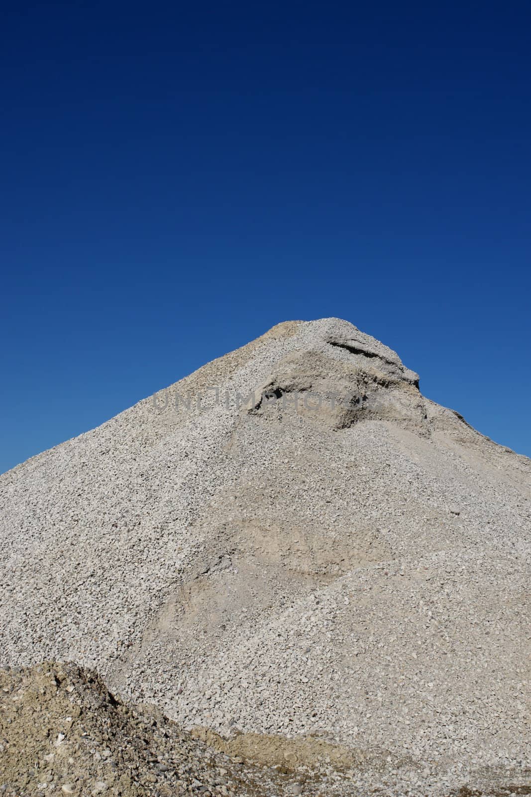 gravel on a building site on a sunny day