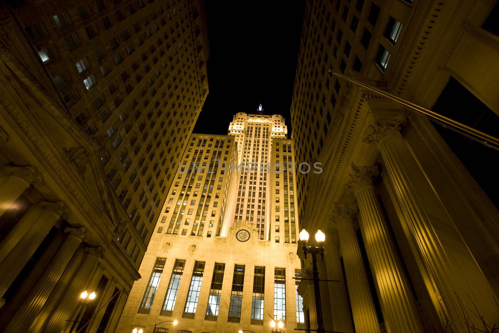 Chicago Downtown City  Night Photography by pictureguy