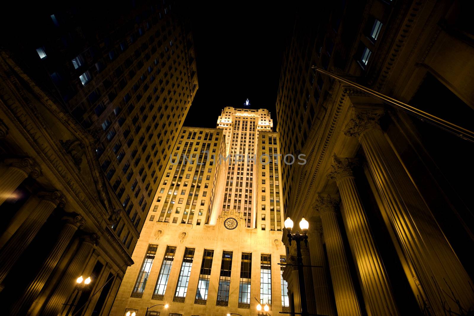 Chicago Downtown City  Night Photography by pictureguy