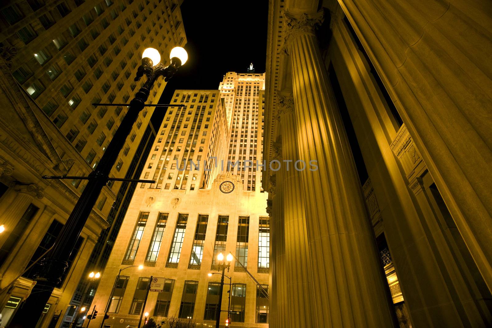 Chicago Downtown City  Night Photography by pictureguy