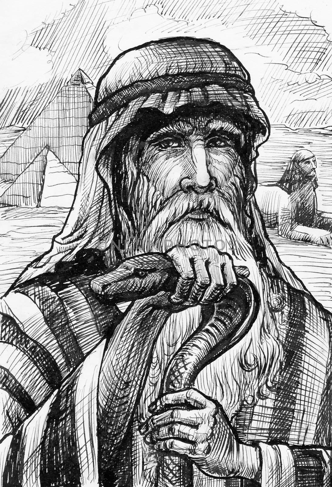 Picture Moses in Egypt by Qod