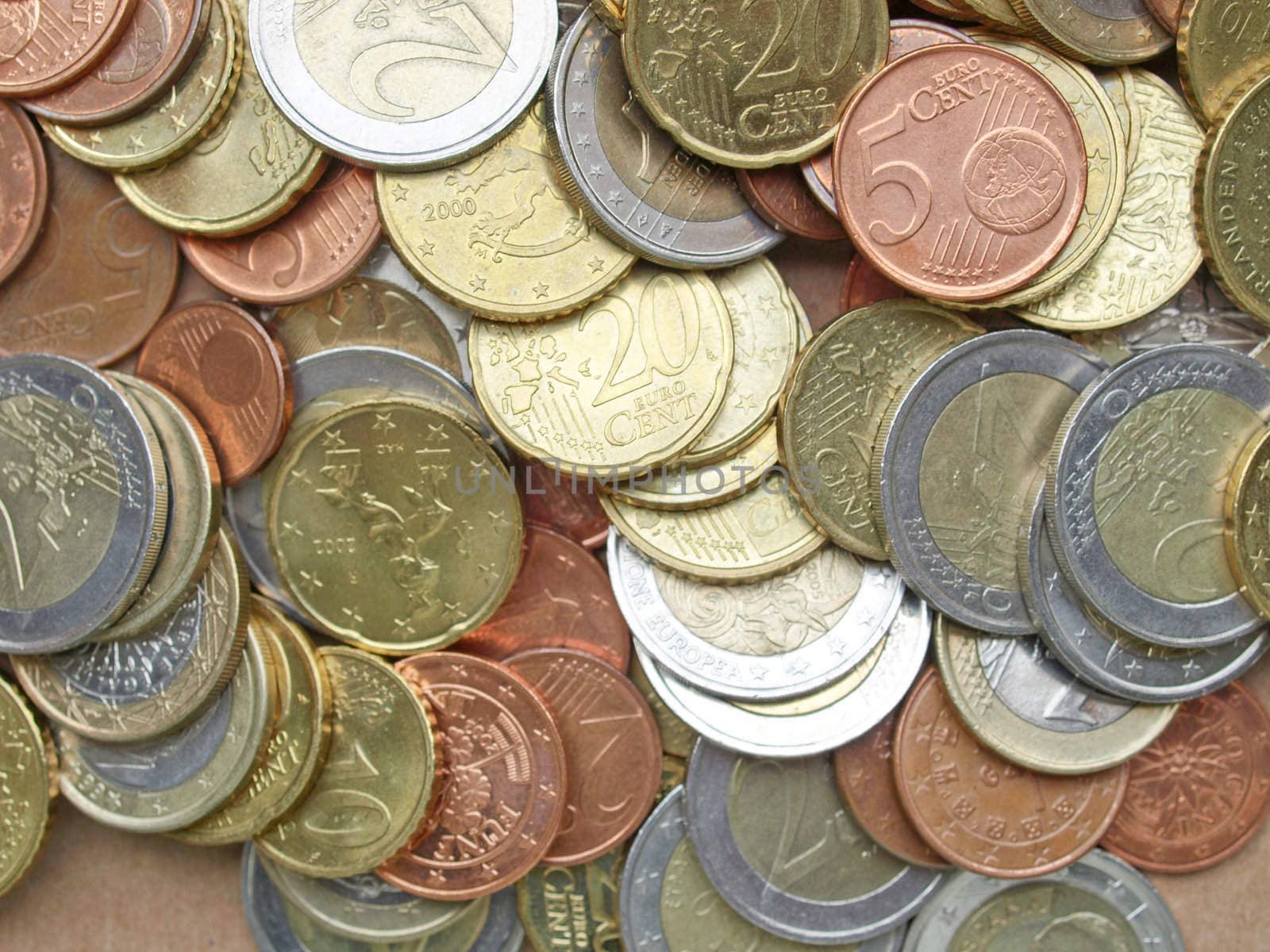 Background of Euro coins money (European currency)