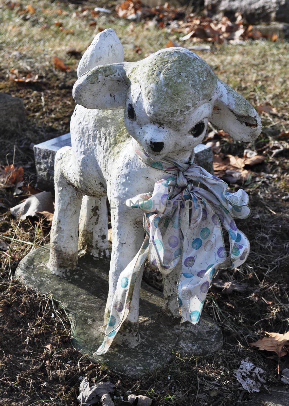 Gravesite - Lamb Statue by RefocusPhoto