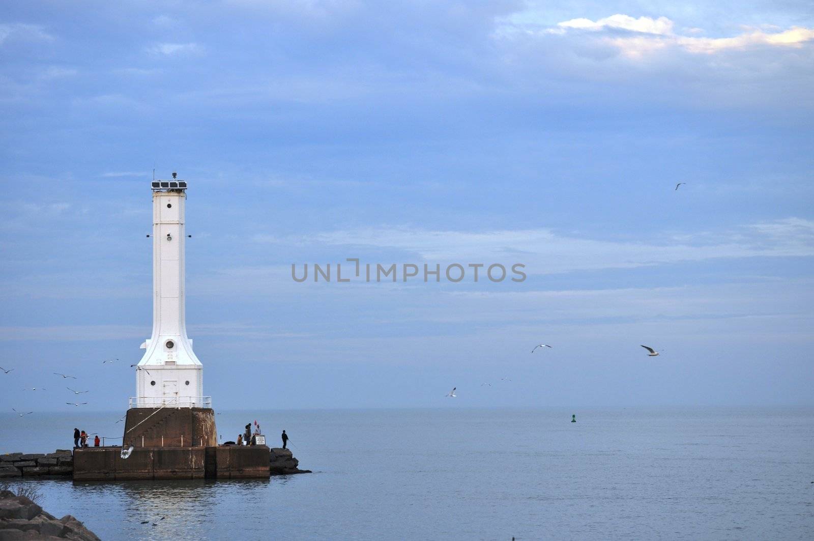 Lighthouse on Lake Erie by RefocusPhoto