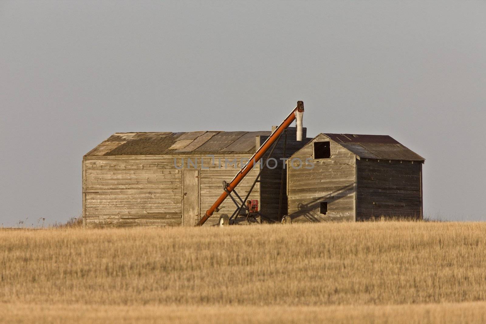 Farm Granary Prairie Canada Auger