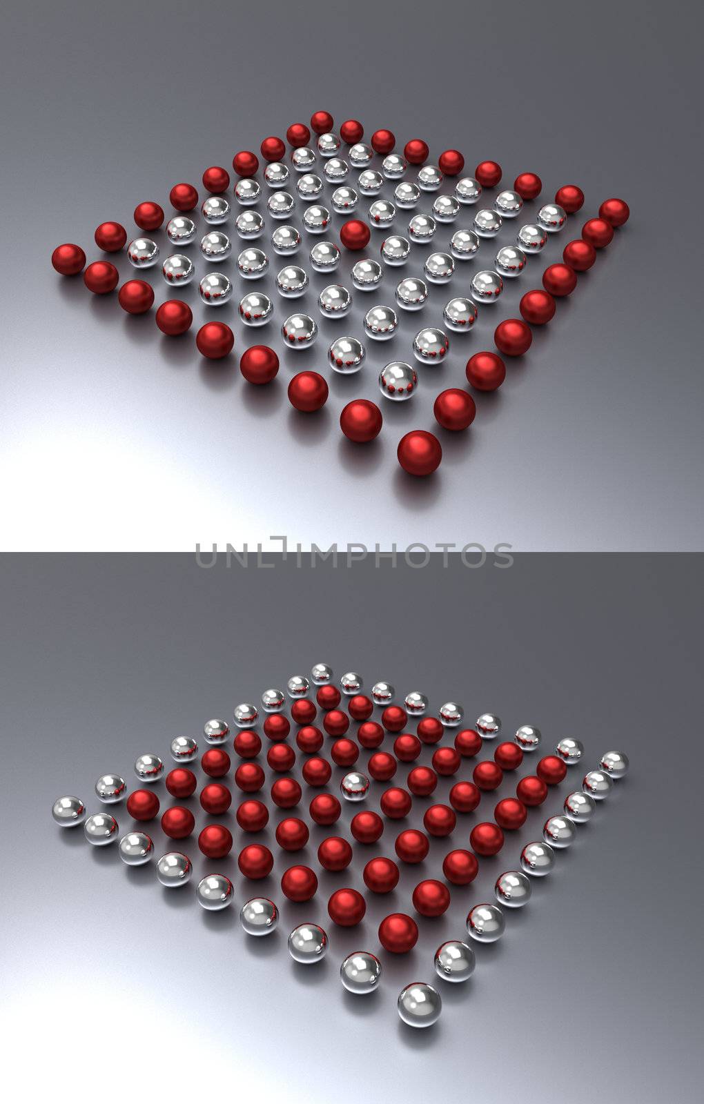 Chrome balls leader (on studio table)