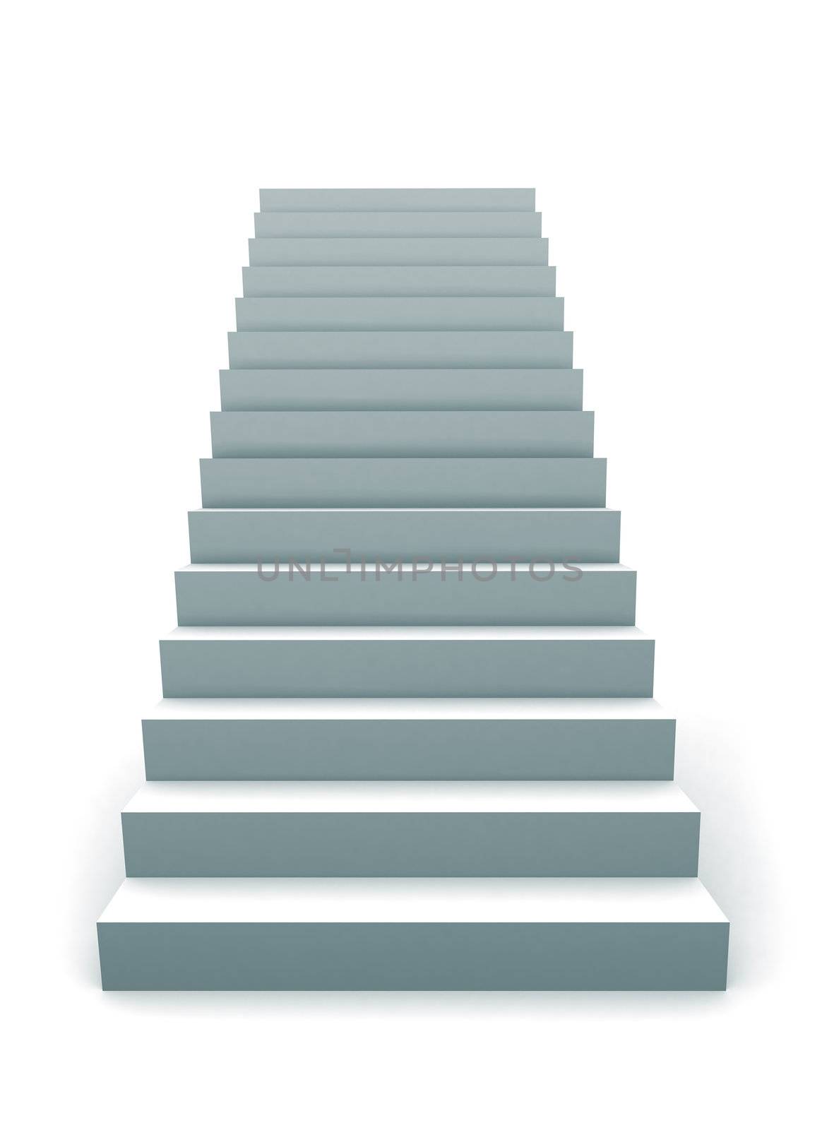 One Staircase 3D illustration