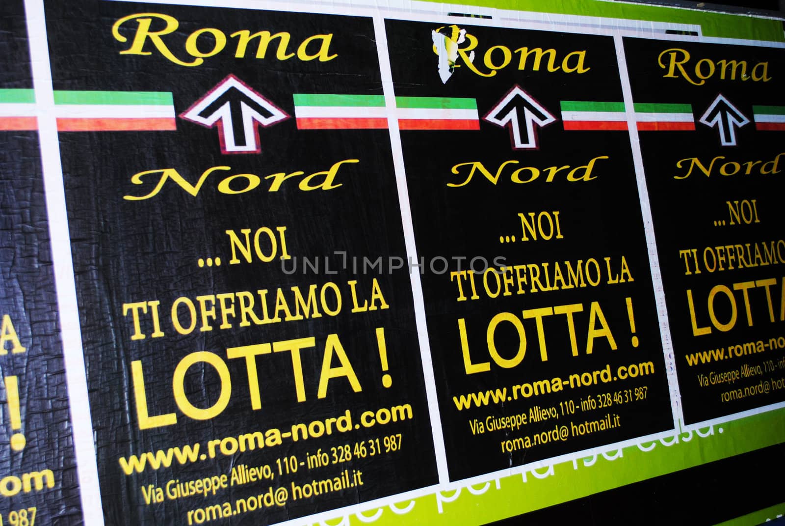 Neo-fascist posters in Rome (2010).