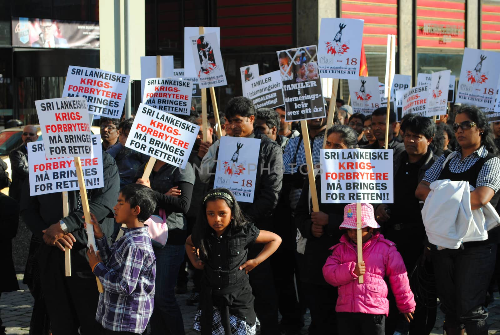 Tamils protest against Sri Lankan government in Oslo, Norway (2010).