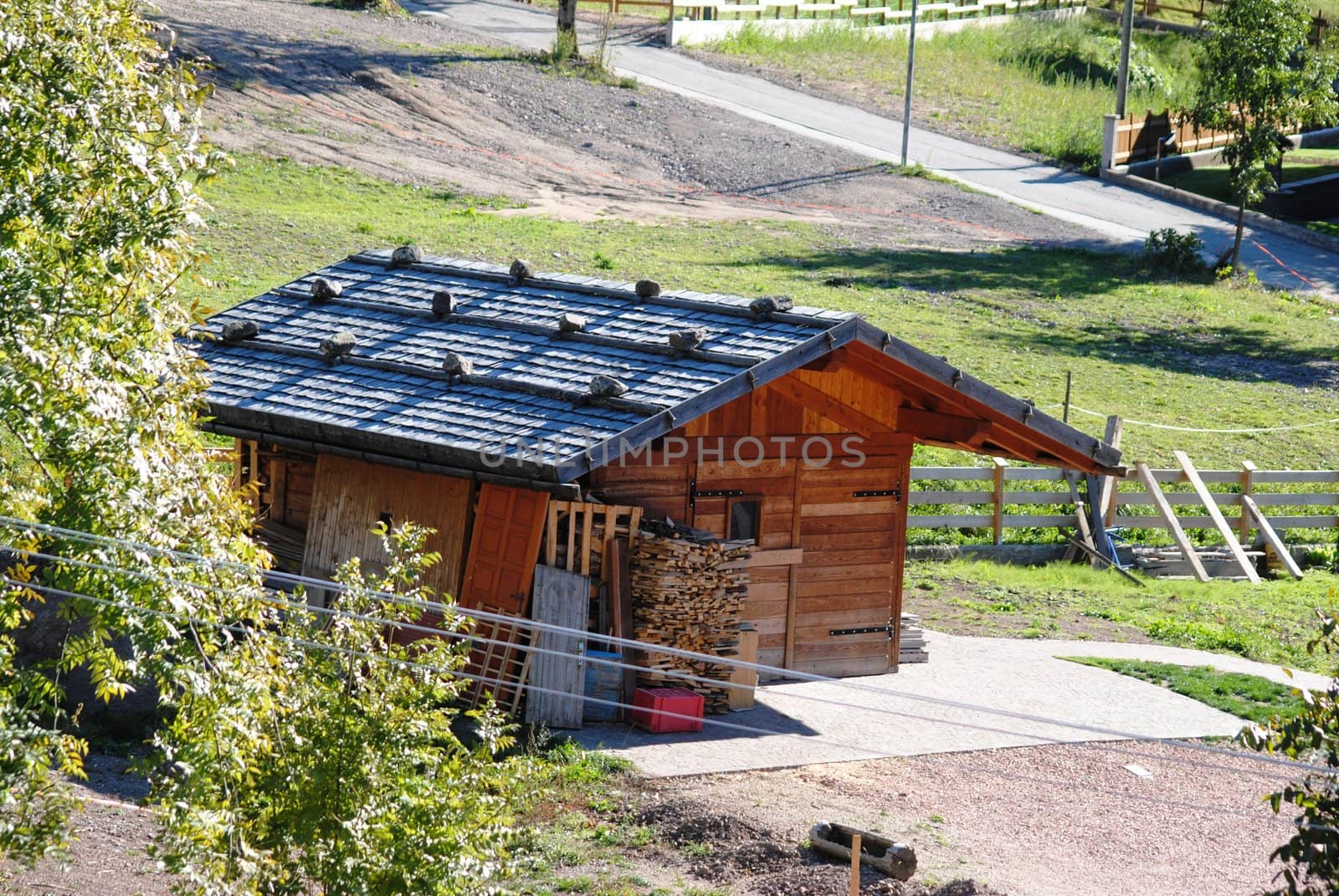 An alpine cottage made in wood