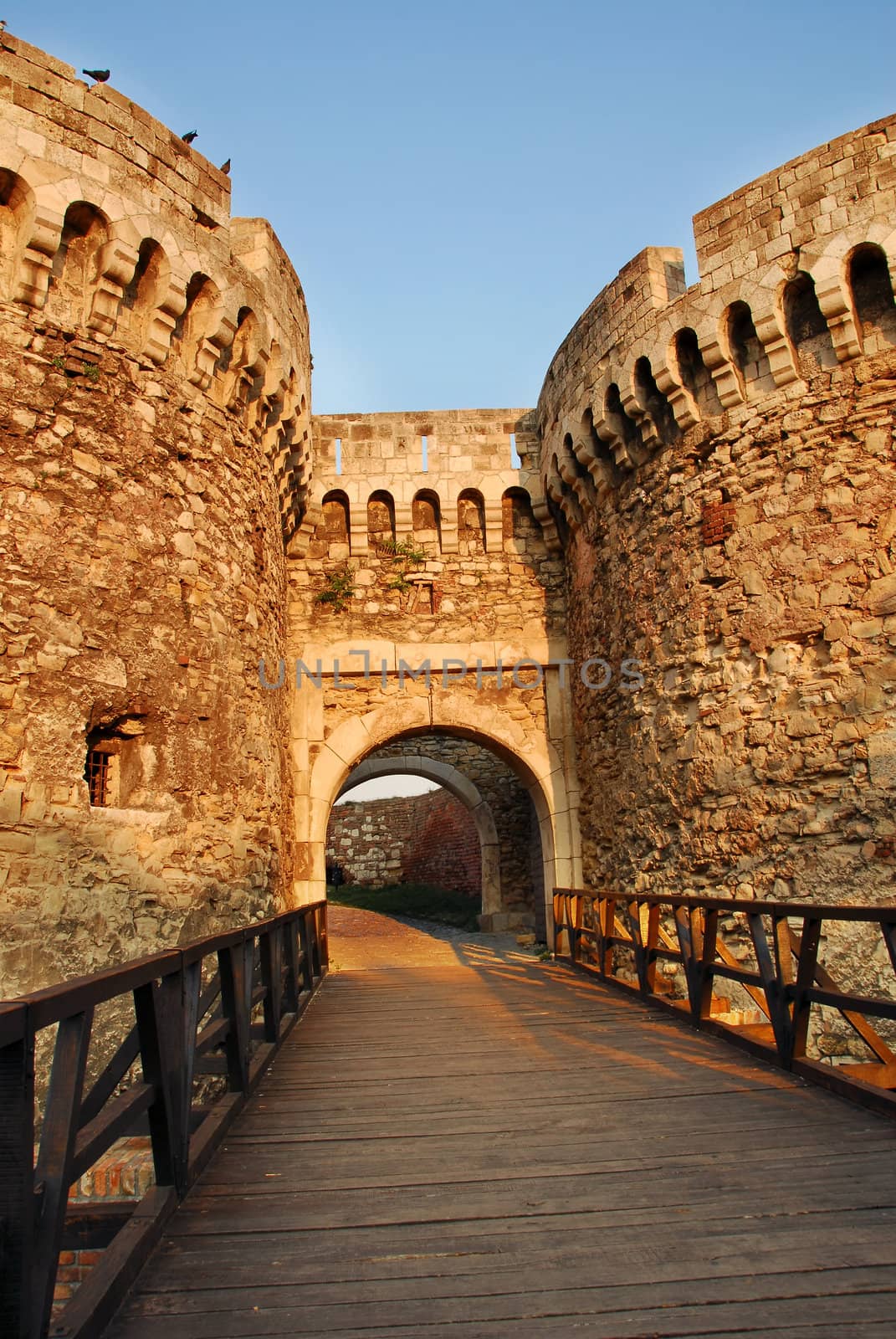 architecture details of Kalemegdan fortress in Belgrade, Zindan gate