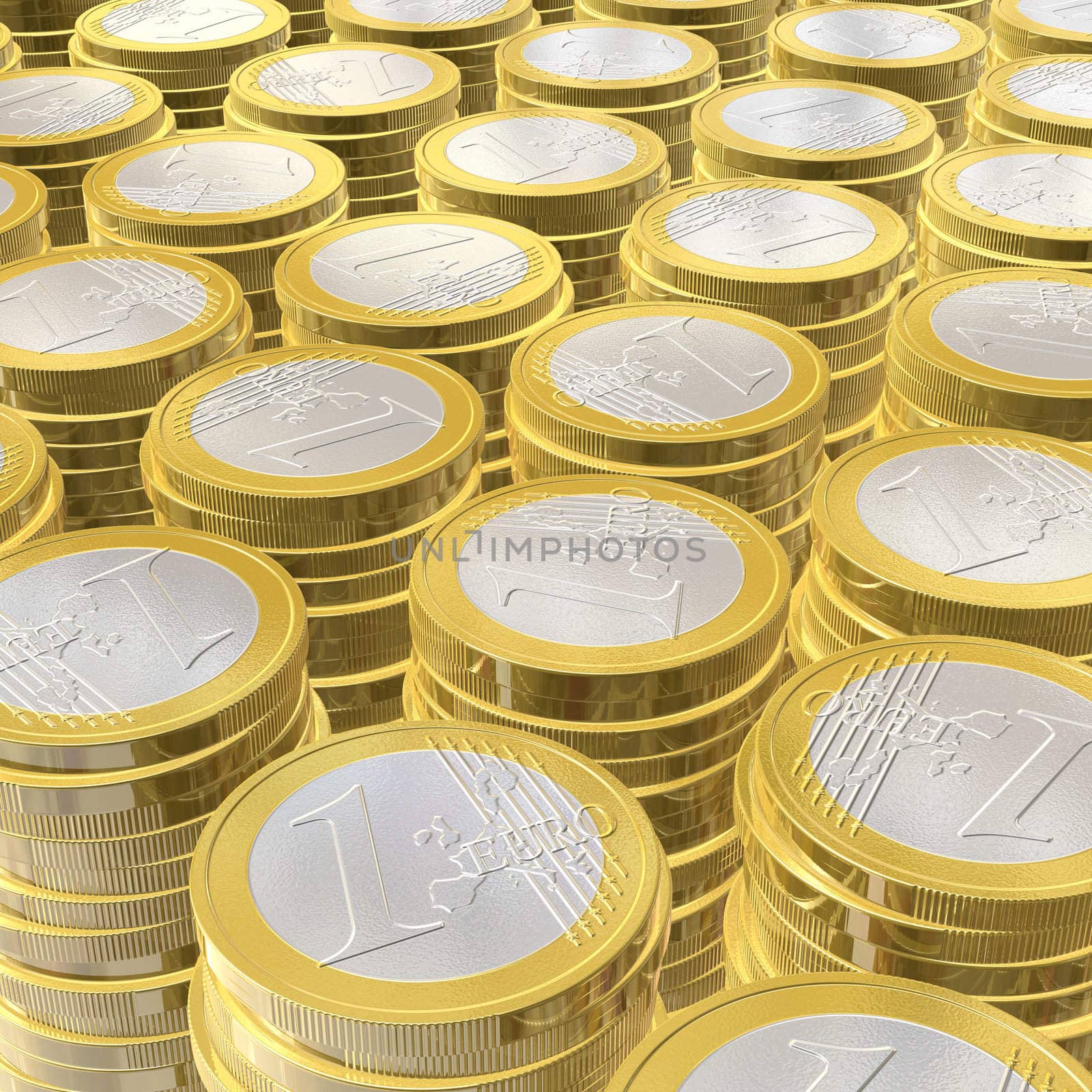 One euro coins by daboost