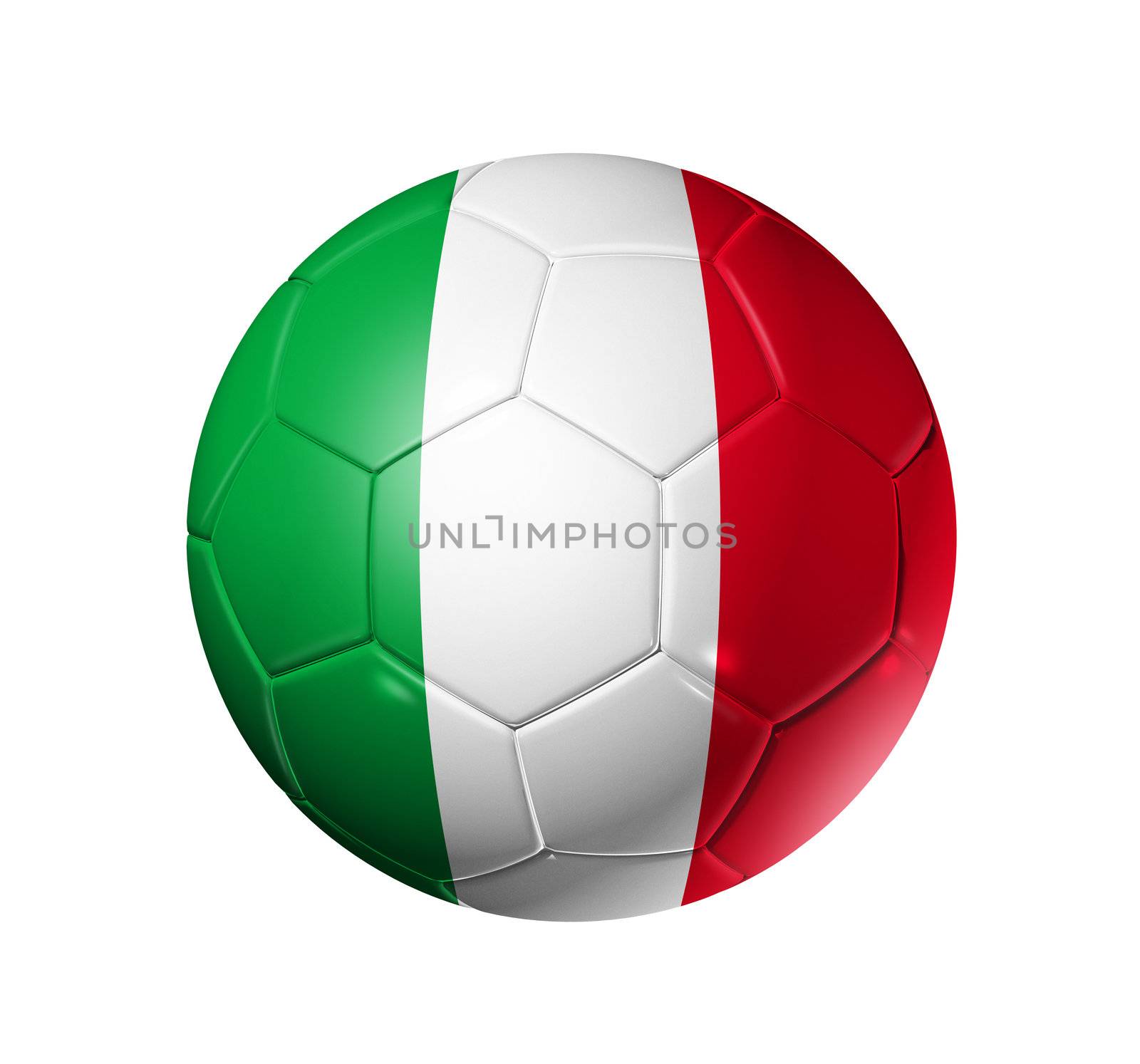 Soccer football ball with Italy flag by daboost