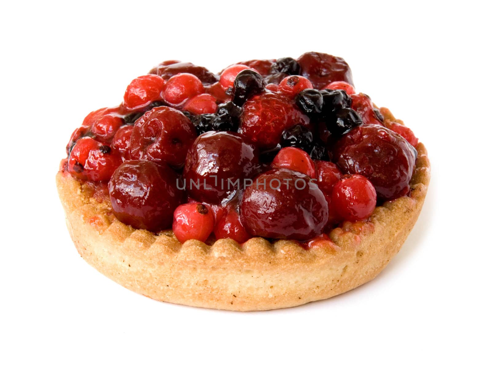 small fresh red fruit pie