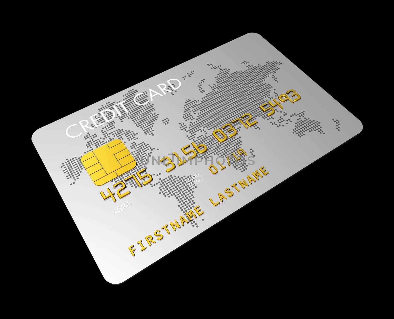 silver credit card by daboost