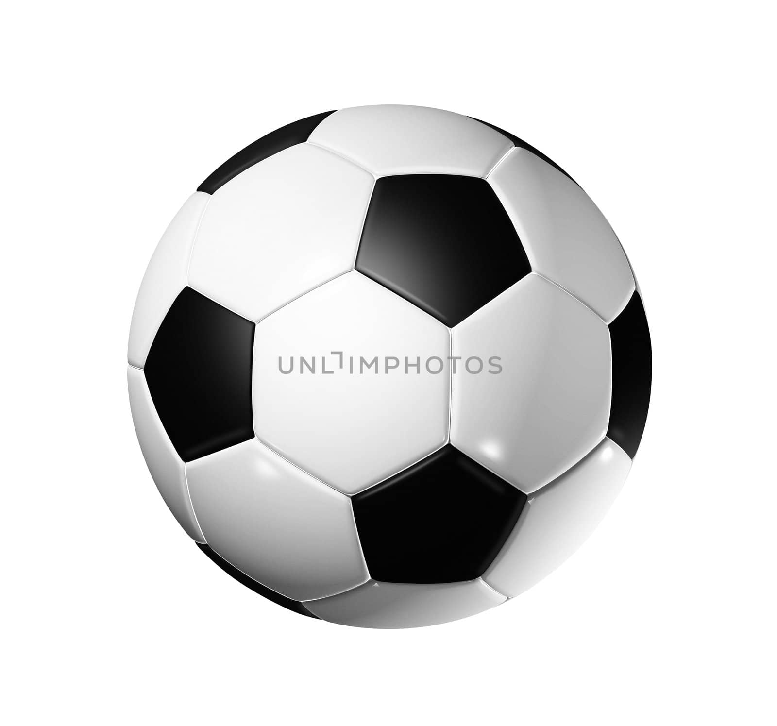 3D soccer ball isolated on white with clipping path - world football cup 2010