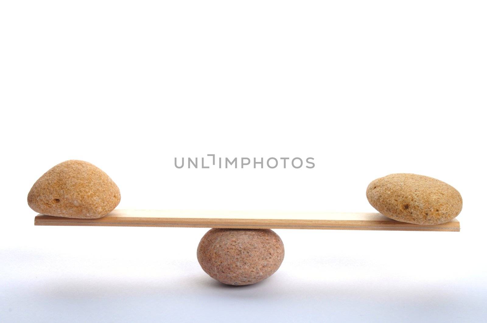 zen stone scales isolated on white background showing spa