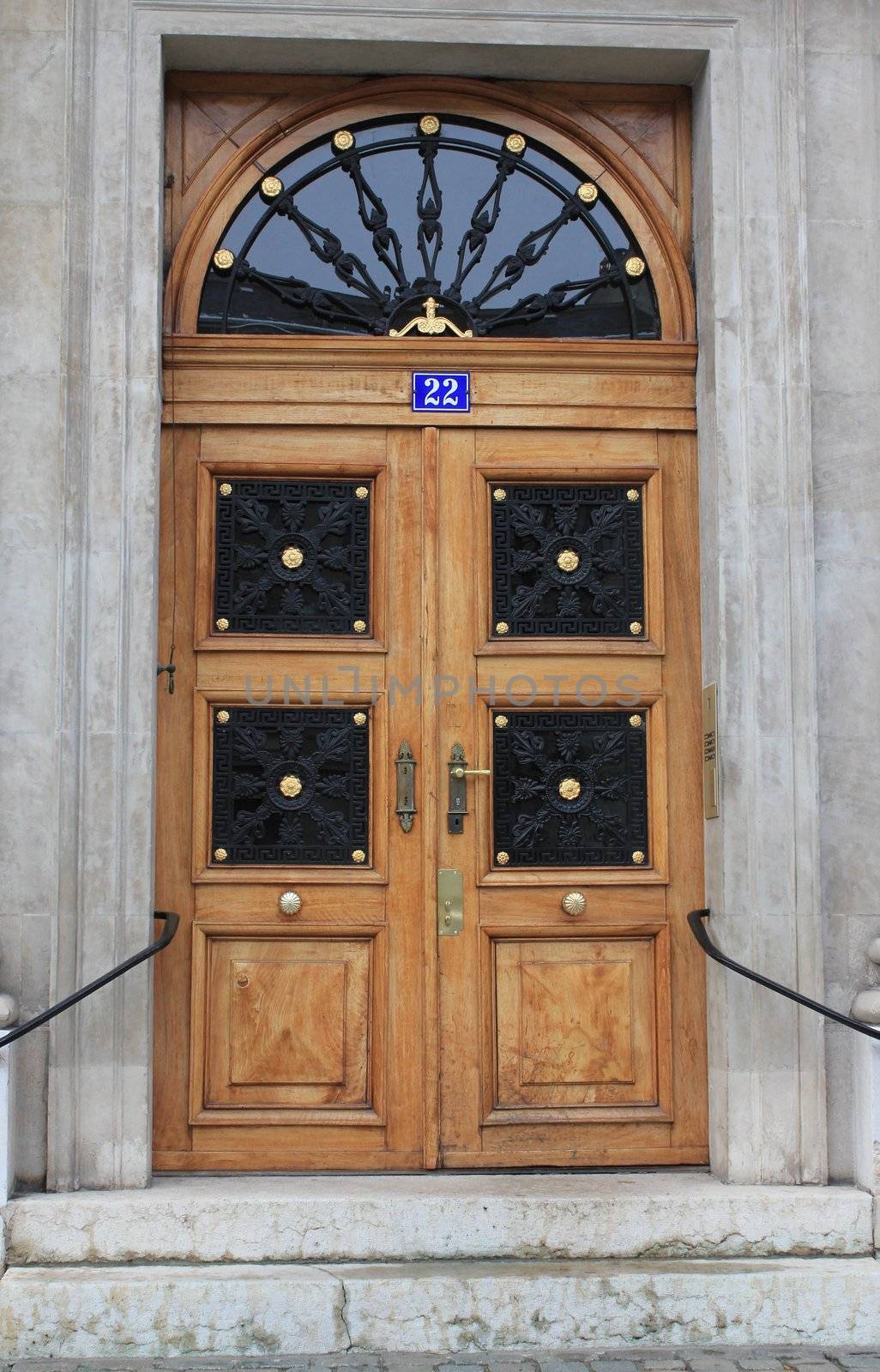 door and building brown