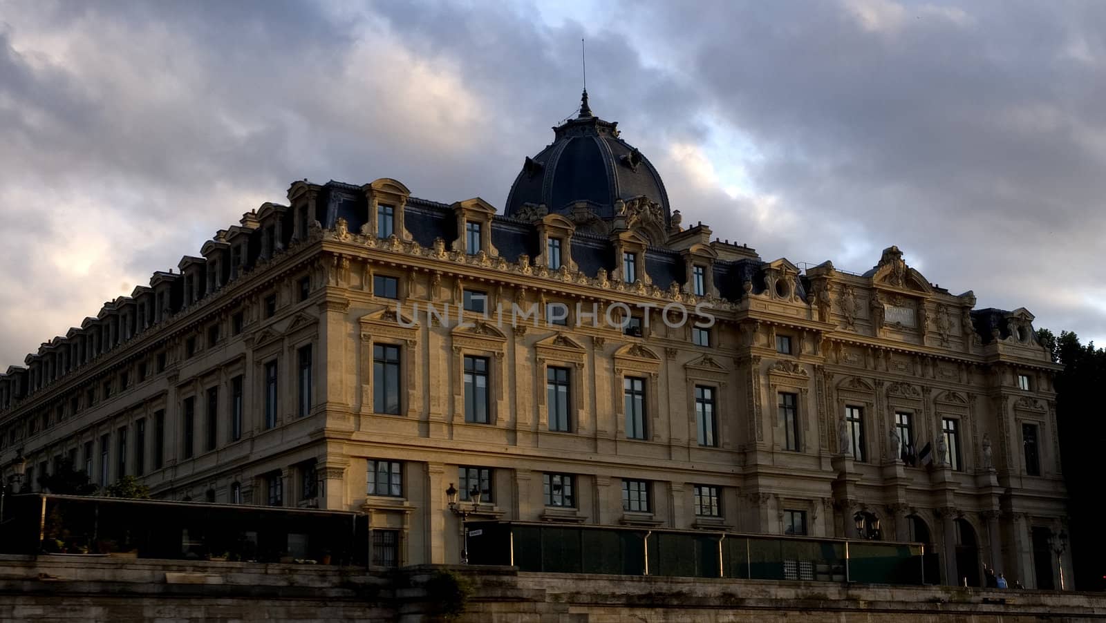 French architecture around Paris, on the river. 