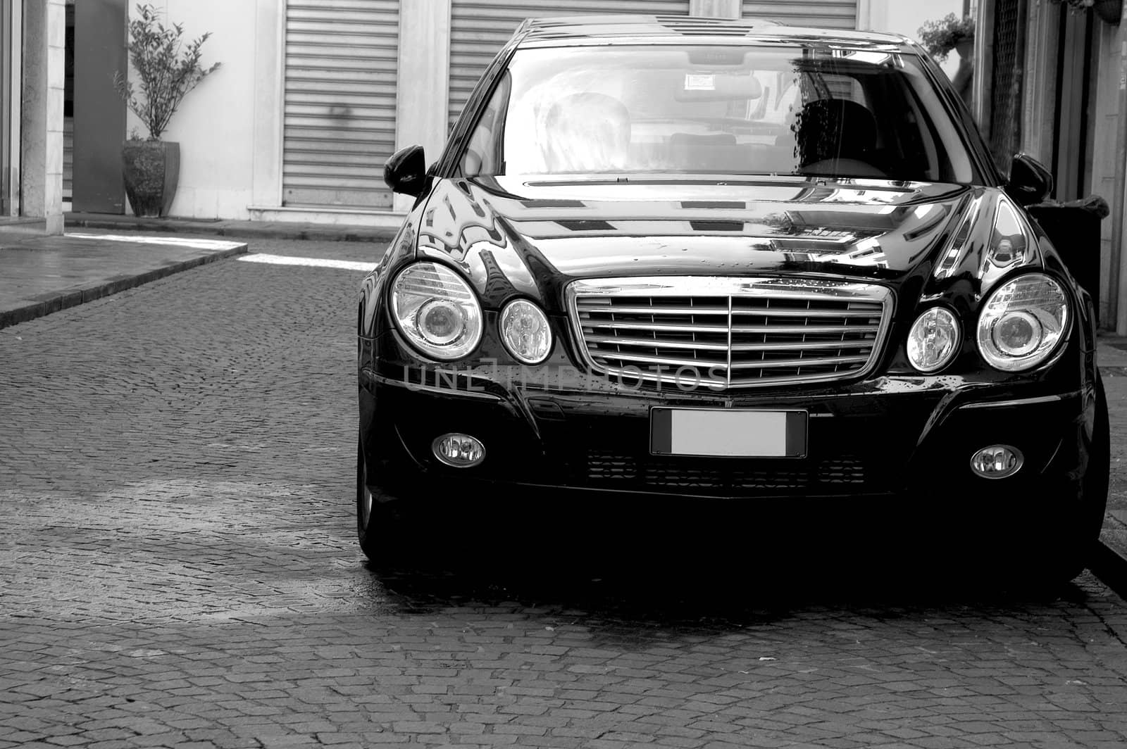 A luxury vehicle in Florence, Italy.
