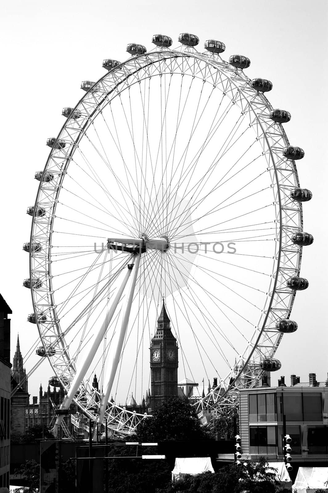 London eye with Big Ben