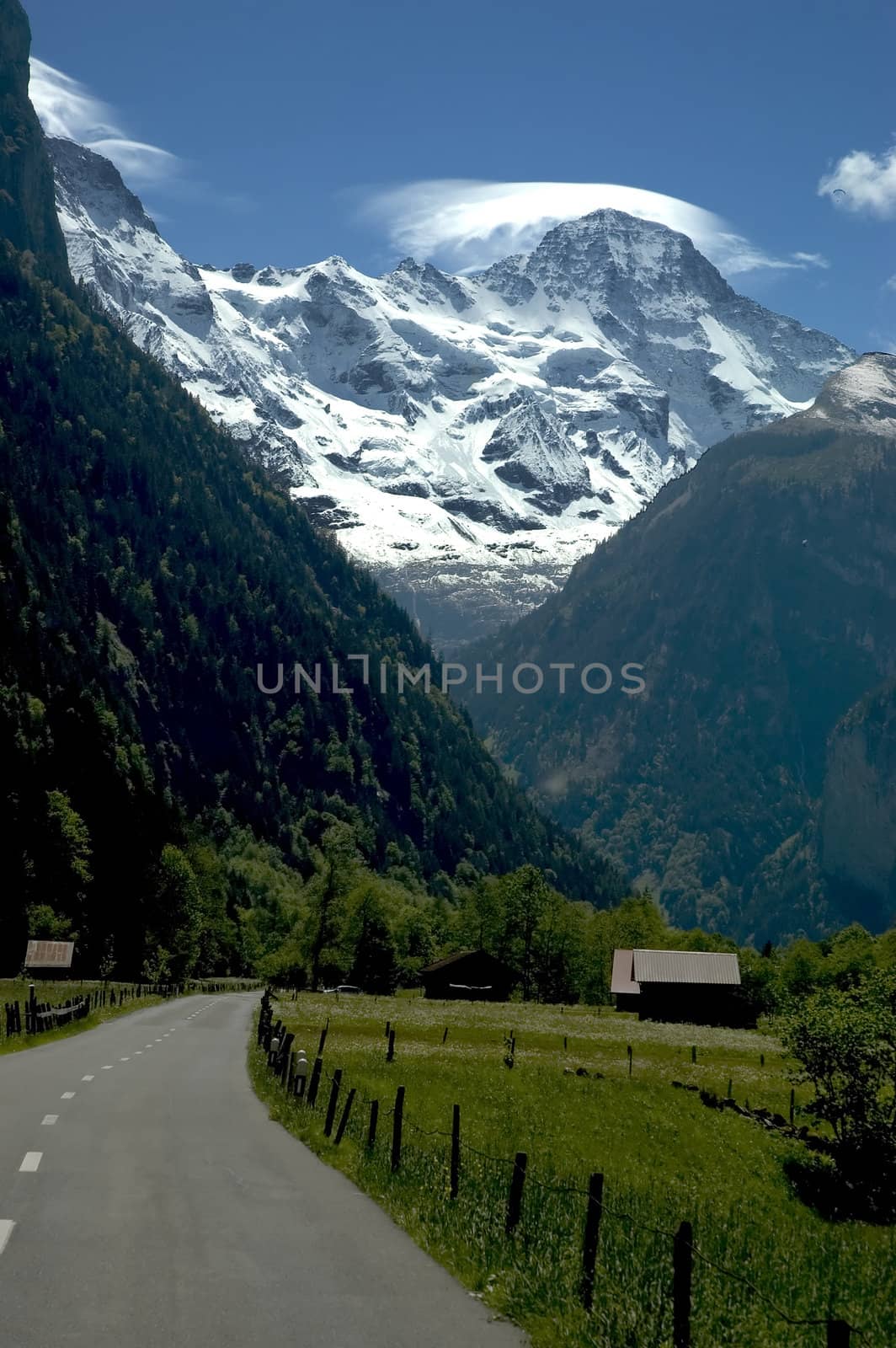 Swiss Alps and the road by eugenef